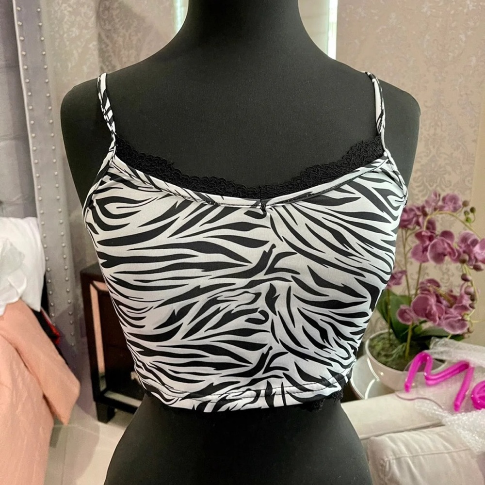 Zebra print crop top